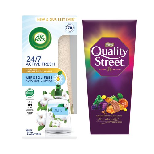 Airwick Air Freshener Set Cotton 228ml + FOC Quality Street | Reckitt Benckiser Group plc