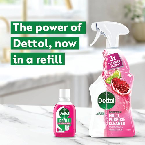 Dettol Multipurpose Clean Spray Refill Pomegranate 50ml (Pack of 15) 3276913