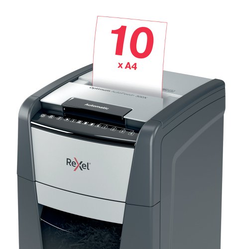 Rexel Optimum AutoFeed+ 300X Cross-Cut P-4 Shredder 2020300X