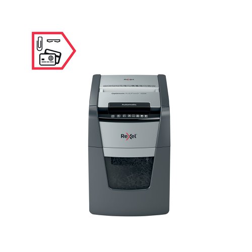 Rexel Optimum AutoFeed+ 100X Cross-Cut P-4 Shredder 2020100X