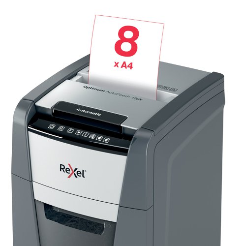 Rexel Optimum AutoFeed+ 100X Cross-Cut P-4 Shredder 2020100X