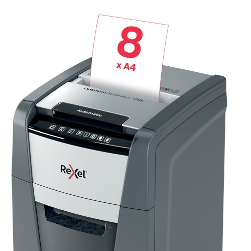 Rexel Optimum AutoFeed+ 150X Cross-Cut P-4 Shredder 2020150X Department & Office Shredders RM50465