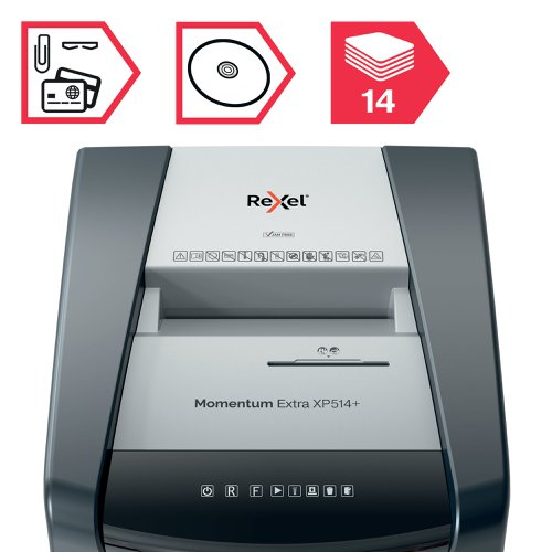 Rexel Momentum Extra XP514+ Micro-Cut Shredder 2021514MEU Department & Office Shredders RM62552