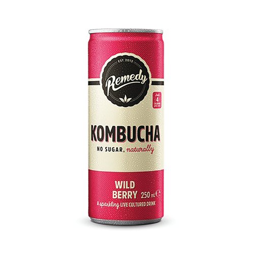 Remedy Kombucha Wild Berry 250ml Can (Pack of 12) 20251C12026