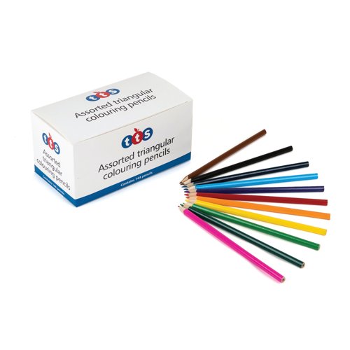 Triangular Colouring Pencils Half Length (Pack of 144) AR03226