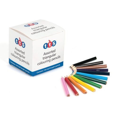 Triangular Colouring Pencils Half Length (Pack of 144) AR03226