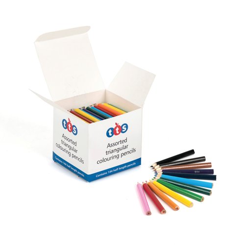 Triangular Colouring Pencils Half Length (Pack of 144) AR03226