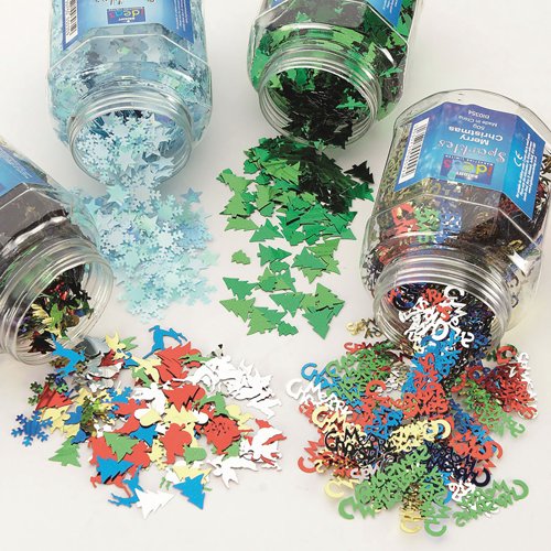 Christmas Sequins Shaker Set Assorted 50g (Pack of 4) AR01843