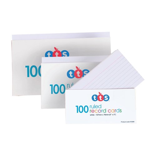 Revision Cards 6mm Feint Ruling White W76xL127mm (Pack of 100) 013280