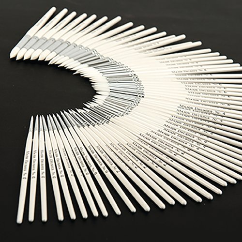 White Nylon Round Paint Brushes White Handle (Pack of 60) MJWNR