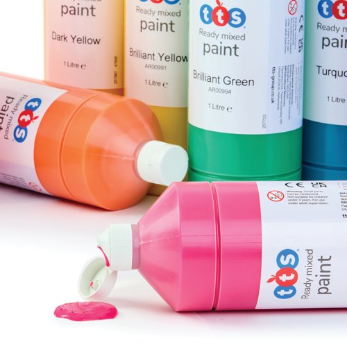 Ready Mixed Paint Set 1 Litre Assorted (Pack of 16) AD48608