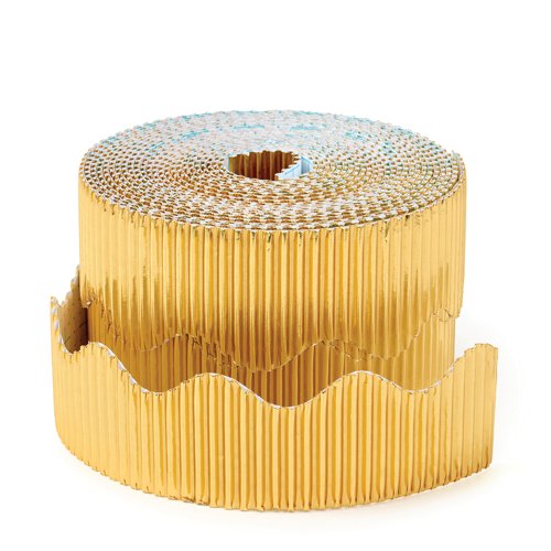 Scalloped Corrugated Border Rolls Canary Yellow 78709