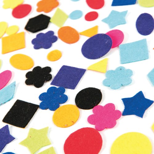 Self Adhesive Felt Shapes Assorted (Pack of 100) AR02786