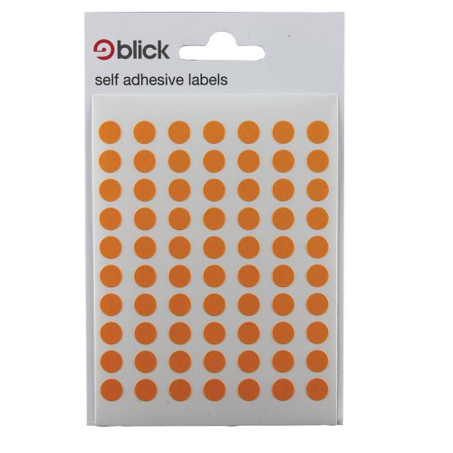 Blick Coloured Labels in Bags Round 8mm Dia 490 Per Bag Orange (Pack of 9800) RS002857 | RS00285 | West Design Products