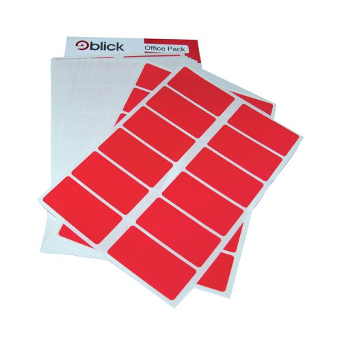 Blick Labels in Office Packs 25mmx50mm Red (320 Pack) RS019954 | RS01991 | West Design Products