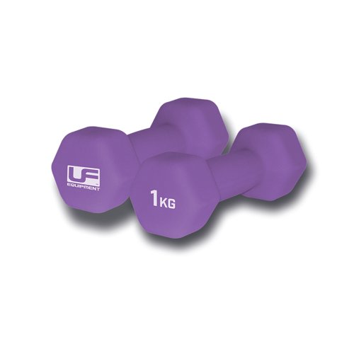 Urban Fitness Neoprene Dumbbell 1kg Purple (Pack of 2) UFW031