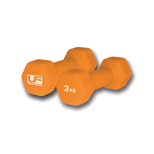 Urban Fitness Neoprene Dumbbell 3kg Orange (Pack of 2) UFW034