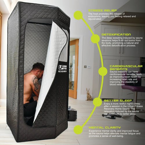 Urban Fitness Recovery Home Sauna 3L Black UFR00201