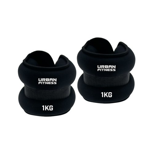 Urban Fitness Wrist and Ankle Weights Black (Pack of 2) UFW00702