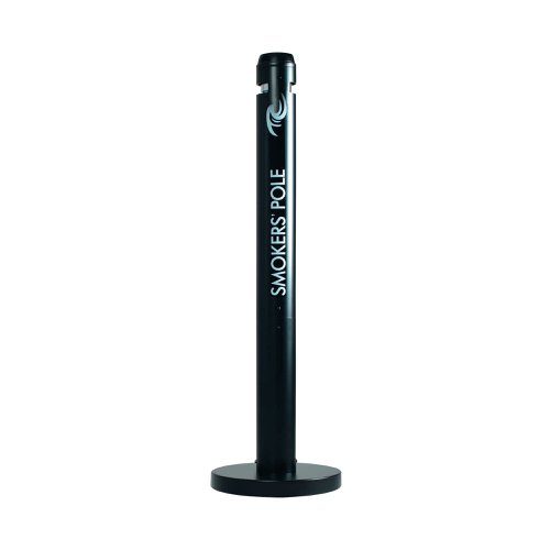 Rubbermaid Smokers Pole Ashtray Black FGR1BK | RU10911 | Rubbermaid