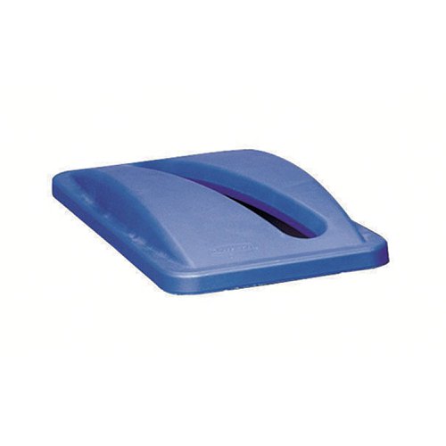 Rubbermaid Slim Jim Bin Lid for Recycling Paper Blue FG270388BLUE | Rubbermaid