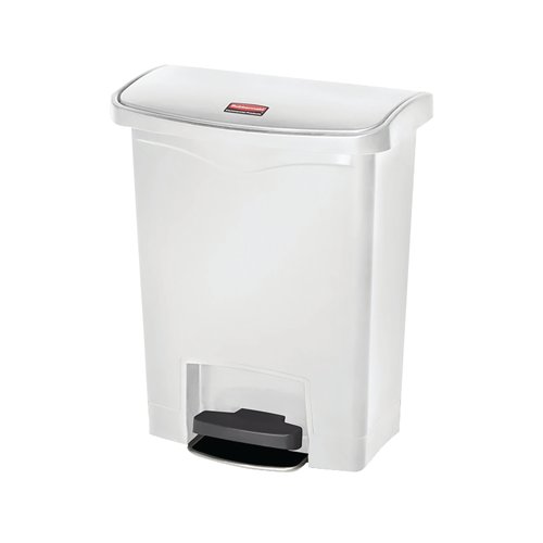 Rubbermaid Slim Jim Pedal Bin 30 Litres White 1883555