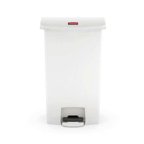 Rubbermaid Slim Jim Pedal Bin 50 Litres White 1883557