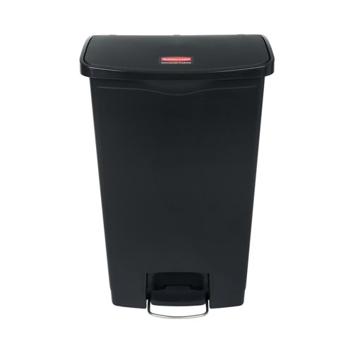 Rubbermaid Slim Jim Front Step Pedal Bin 68 Litre Black 1883613