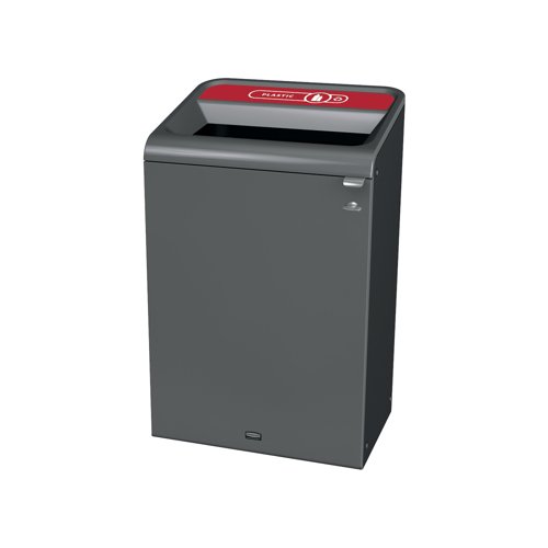 Rubbermaid Configure Container with Plastic Recycling Label 125L Red 2154759