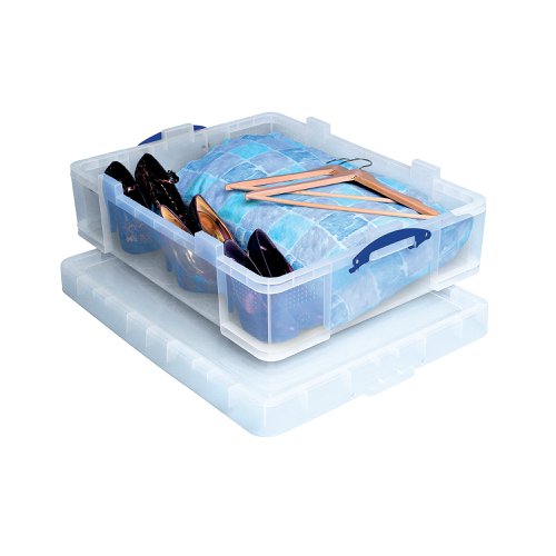 Really Useful 70L Plastic Storage Box W810xD620xH225mm Clear 70C | Really Useful Products