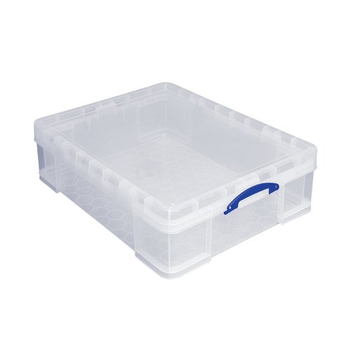 Really Useful 70L Plastic Storage Box W810xD620xH225mm Clear 70C | Really Useful Products