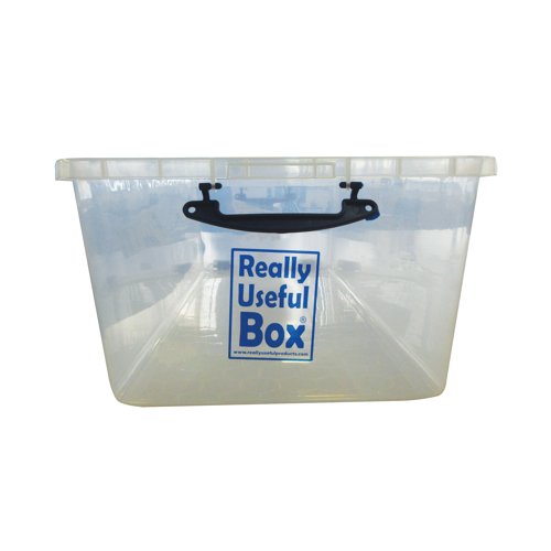 This 134 litre transparent storage box features lockable clip handles to secure compatible lids (sold separately). Made from clear 100% polypropylene, it is easy to view the contents without the need to unstack or open the box. Compatible with the 134 litre lid, the box is ideal for storing toys, garden furniture or seasonal decorations. Complete with roller wheels and pull handle, the box is ideal for storing heavy, bulky items.