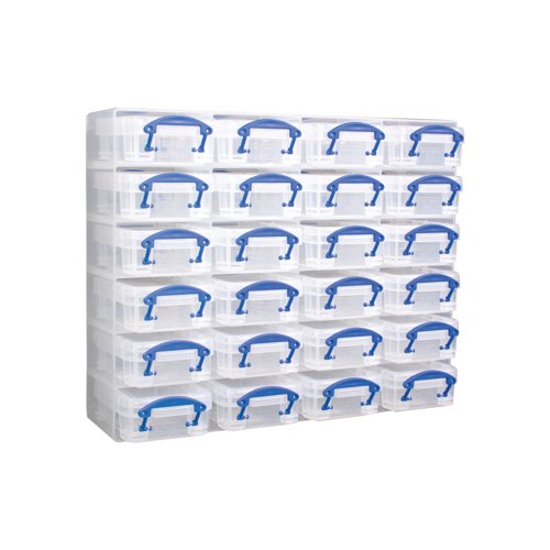 Really Useful 24 Compartment Organiser Box 0.07L Clear 0.07x24ORGC