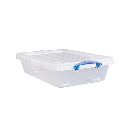 Really Useful Wheeled Box 33.3 Litre Clear Pack of 3 33.3CWB-PK3