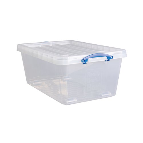 Really Useful Wheeled Box 63.5 Litre Clear Pack of 3 63.5CWB-PK3