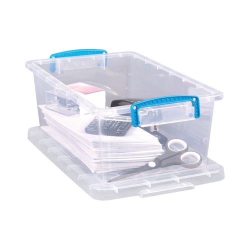 Really Useful Storage Box 5.3 Litre Clear Pack of 3 5.3C-PK3
