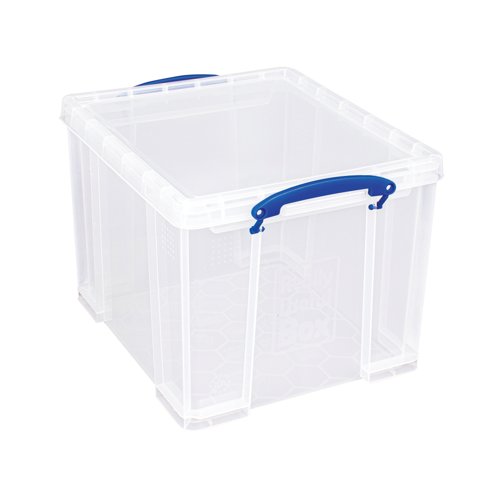 Really Useful Stacking Box Handles 25.7L Clear Pack of 3 25.7C-PK3CB - RUP79311 | Really Useful Products