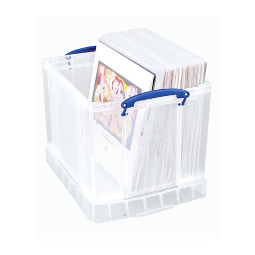 Really Useful Stacking Box Handles 25.7L Clear Pack of 3 25.7C-PK3CB - RUP79311 | Really Useful Products