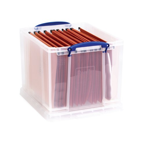 Really Useful Stacking Box Handles 25.7L Clear Pack of 3 25.7C-PK3CB - RUP79311 | Really Useful Products