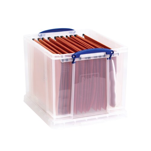 Really Useful Stacking Box Handles 25.7L Clear Pack of 3 25.7C-PK3CB - RUP79311 | Really Useful Products