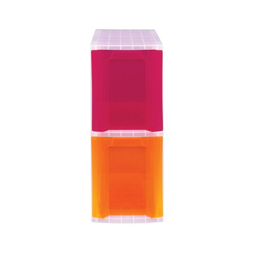 Really Useful Slimline 2 Drw Storage Tower 11.5L Clr/Ast ST2x11.5CLASS