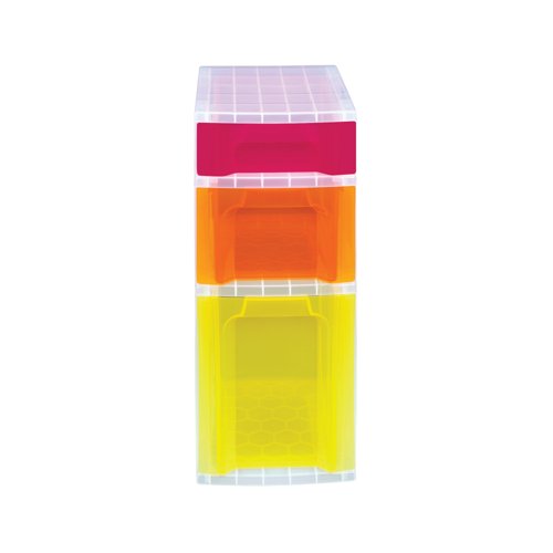 Really Useful Slimline 3 Drawer Storage Tower Clear/Ast ST3.5x6x11.5CS