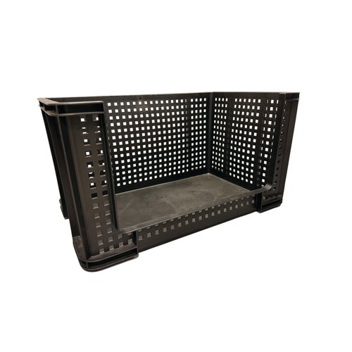 Really Useful Open Fronted Crate 84 Litre Black 84OFC-BK