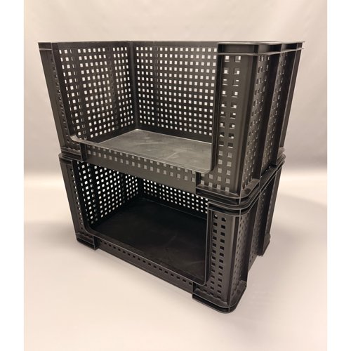 Really Useful Open Fronted Crate 84 Litre Black 84OFC-BK - RUP79315 | Really Useful Products