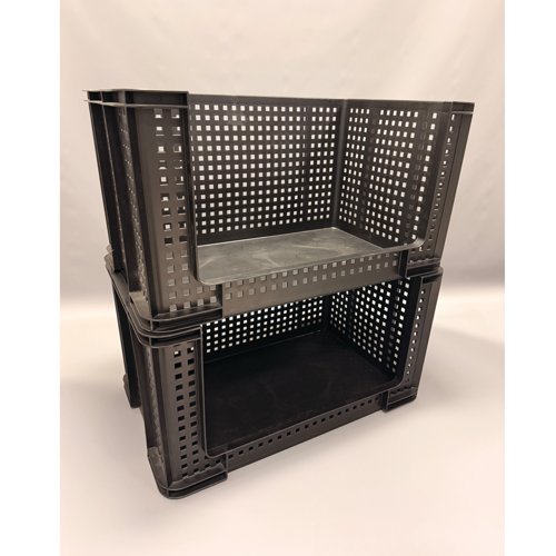 Really Useful Open Fronted Crate 84 Litre Black 84OFC-BK - RUP79315 | Really Useful Products