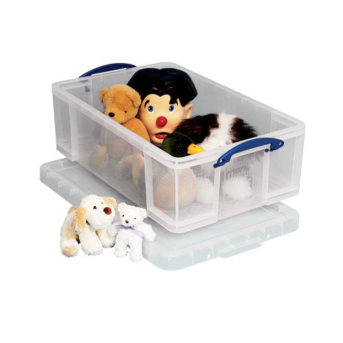 Really Useful 50L Plastic Storage Box W710xD440xH230mm Clear KING50C