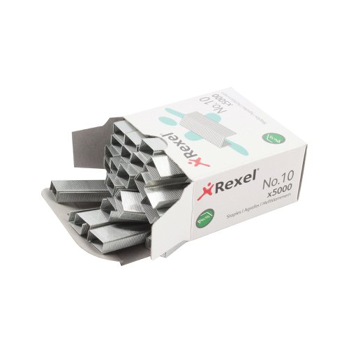 Rexel No.10 Metal Staples 5mm (Pack of 5000) 06005 | RX06005 | ACCO Brands