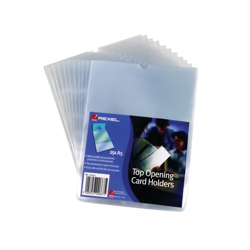 Rexel Card Holders Polypropylene A5 Clear (25 Pack) 12093