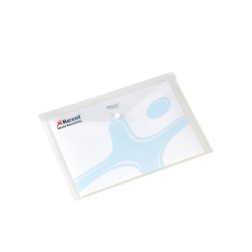 Rexel Popper Folder A4 Clear White (Pack of 5) 16129WH