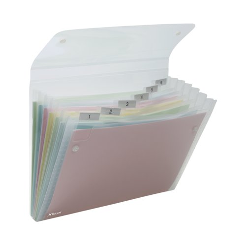 Rexel Ice Expanding Files 6 Pocket Polypropylene A4 Clear (Pack of 10) 2102033